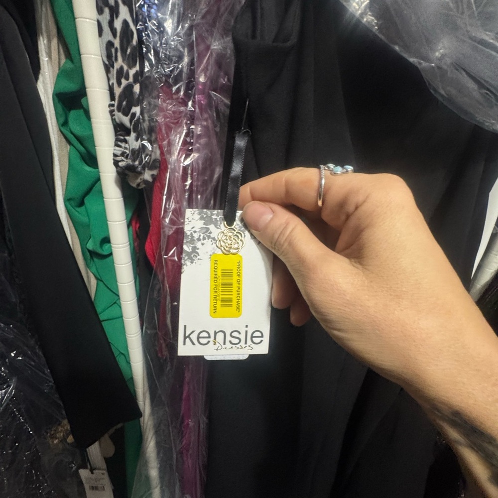Kensie Black Dress with Rhinestone Detail - Picture 5 of 8